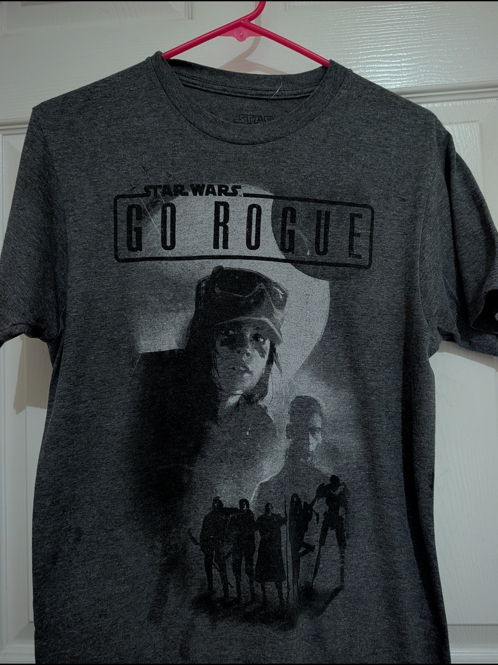 Star Wars Womens 'Go Rogue' Graphic Tee - Dark Gray